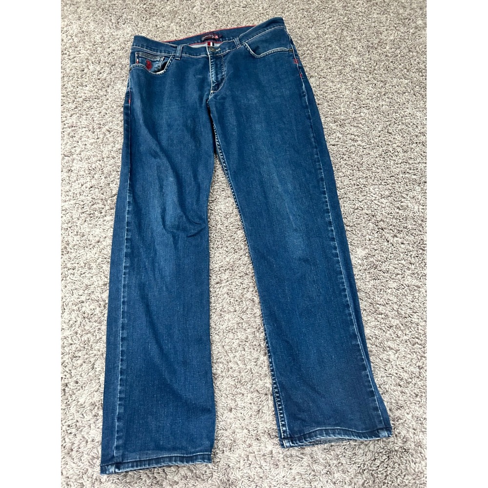 US Polo Assn Denim Co Relaxed Fit Blue Jeans Mens 32x29 Stretch Straight Leg